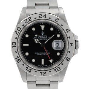 Rolex Explorer II 16570 40mm Black Luminous Dial GMT Bezel Oyster Band